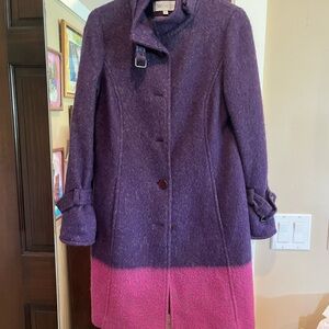 Worth Purple and Pink Trench Coat